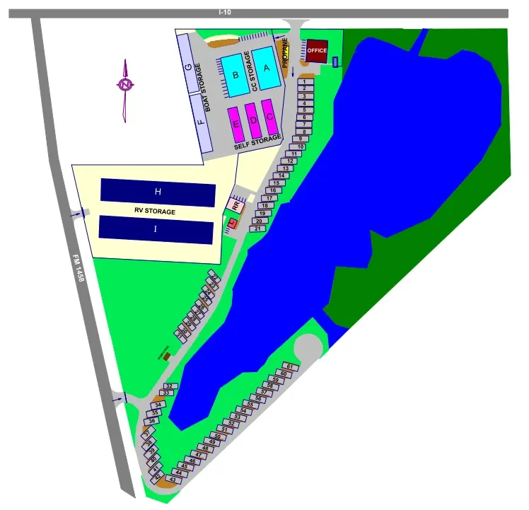 2D map of campground area